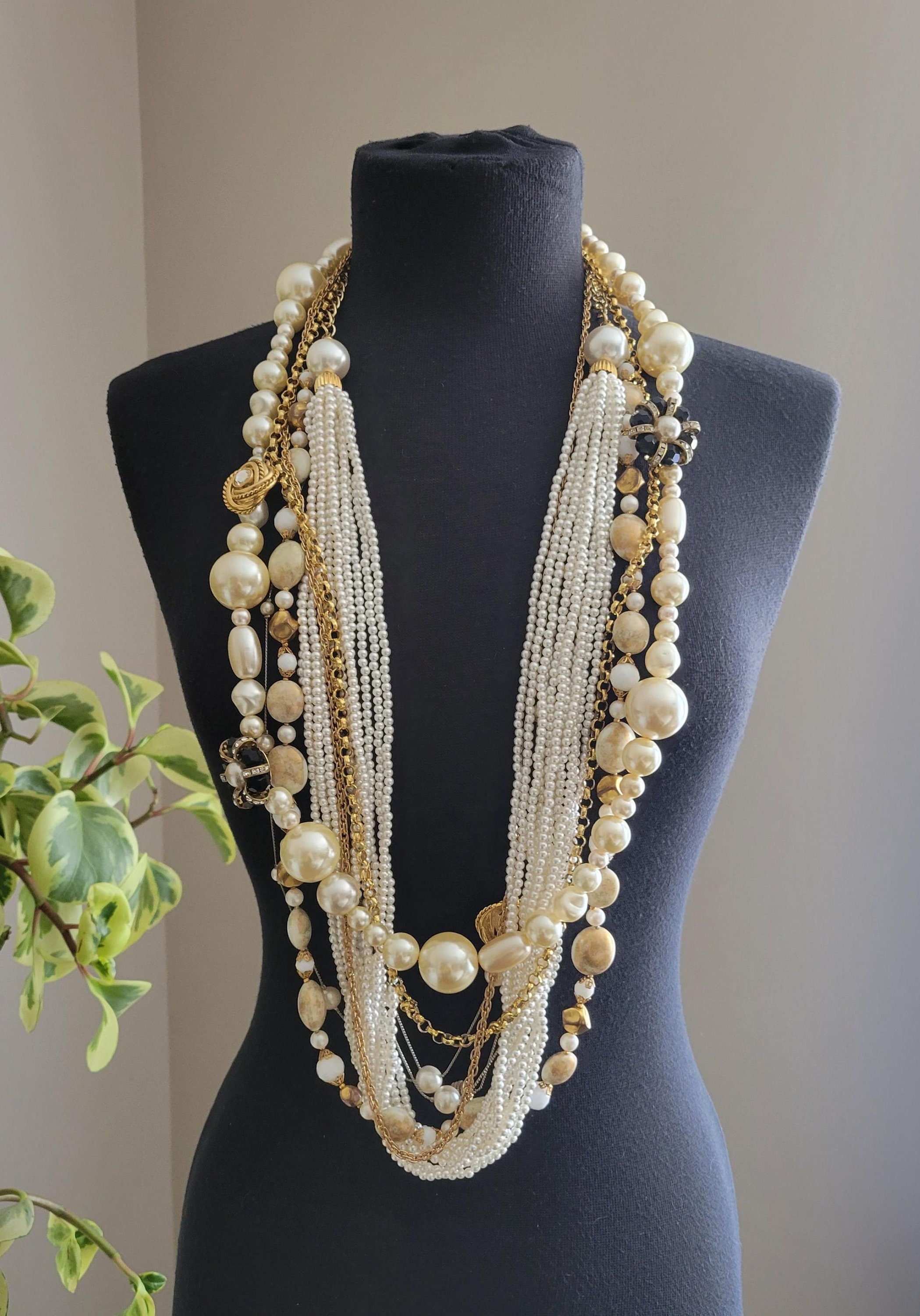 Vintage Faux Pearl Necklace With Sterling Clasp, Ivory Pearls Graduated 15  Inches 