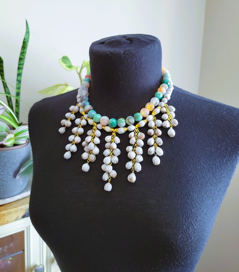 Whimsical Semi Precious India Agate and Seed Pod Beads Etsy