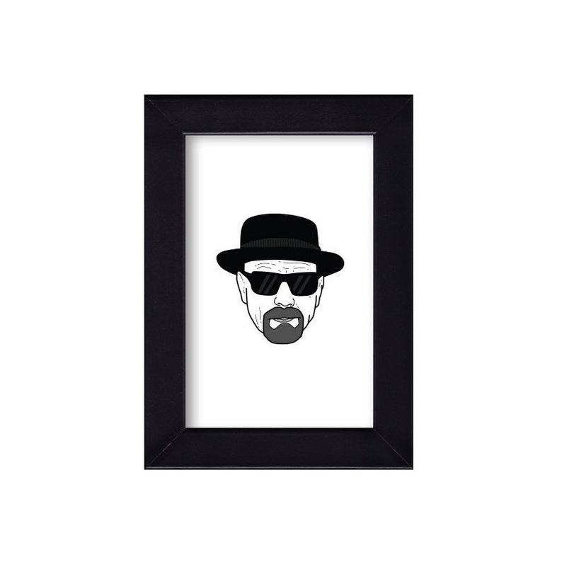 4 x 6 Framed Heisenberg / Walter White / Breaking Bad Portrait image 1