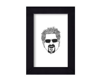 4 x 6 Guy Fieri / Food Network Portrait