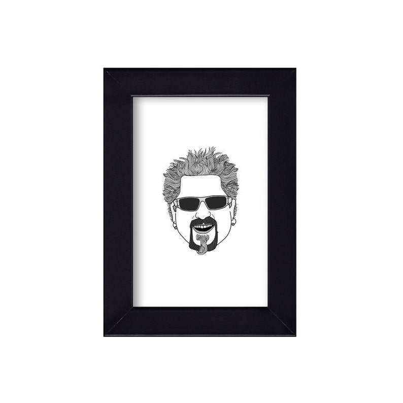 4 x 6 Guy Fieri / Food Network Portrait image 0
