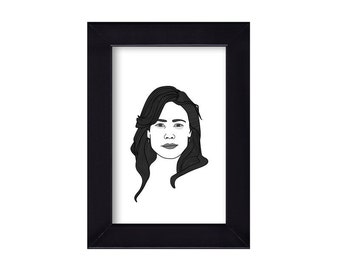 4 x 6 Framed Maura Tierney / The Affair / ER Portrait