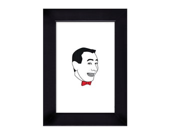 4 x 6 Framed Pee Wee Herman portrait