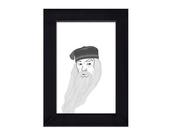 4 x 6 Professor Albus Dumbledore / Hogwarts / Harry Potter portrait
