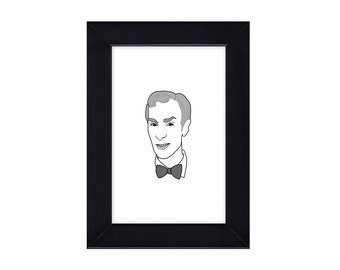 4 x 6 Framed Bill Nye The Science Guy Portrait