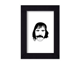 4 x 6 Framed Bill The Butcher Cutting / Gangs of New York Portrait