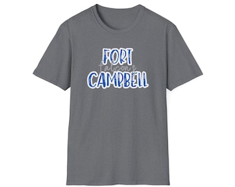 Fort Campbell Falcons outline dark - Unisex Softstyle T-Shirt