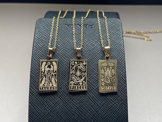 Zodiac Necklace, Custom Astrology Necklace for Women, Minimalist Horoscope Jewelry, Zodiac Pendant Necklace, Taurus, Pisces, Scorpio, Aries