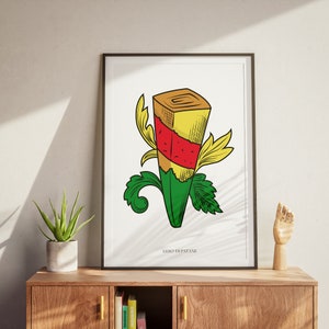 Asso di Patane carte Modiano Napoli Tradizione Culinaria Partenopeo Poster Design