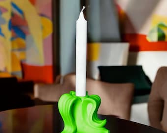 Grön bananljusstake: Tropisk dekor i akryl