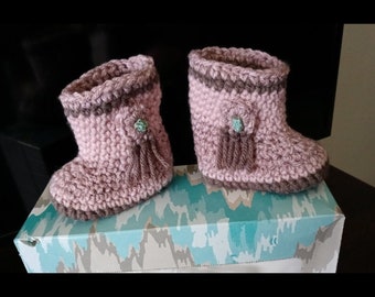 Cowgirl baby booties