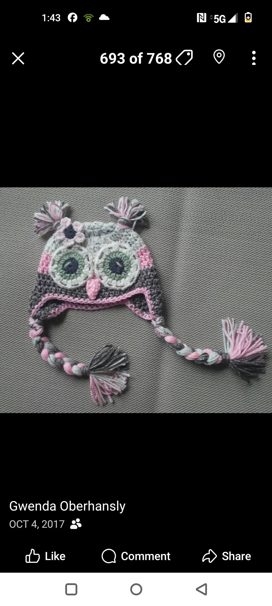 Pink Owl Hat