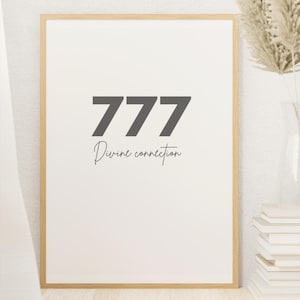 777 Angel Number Digital Print | Spiritual Wall Art | Mystical Home Decor