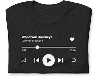 Wondrous Journeys Fireworks Show Playlist Unisex t-shirt
