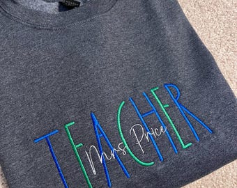 Occupation (teacher/nurse/doctor/etc.) custom embroidered crewneck sweatshirt