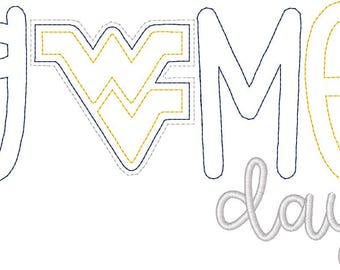 Collegiate Game Day Bean Stitch Applique (fichier de broderie numérique)