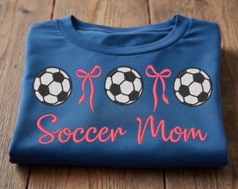 Fichier de broderie numérique Soccer Mom avec noeuds