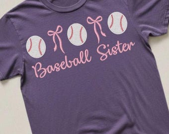 Fichier de broderie numérique Baseball Sister avec noeuds