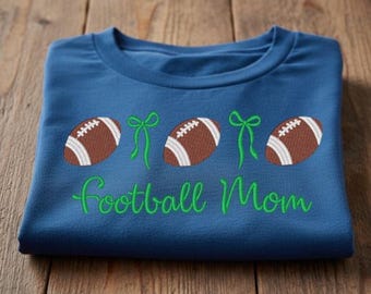 Fichier de broderie numérique Maman footballeur avec noeuds