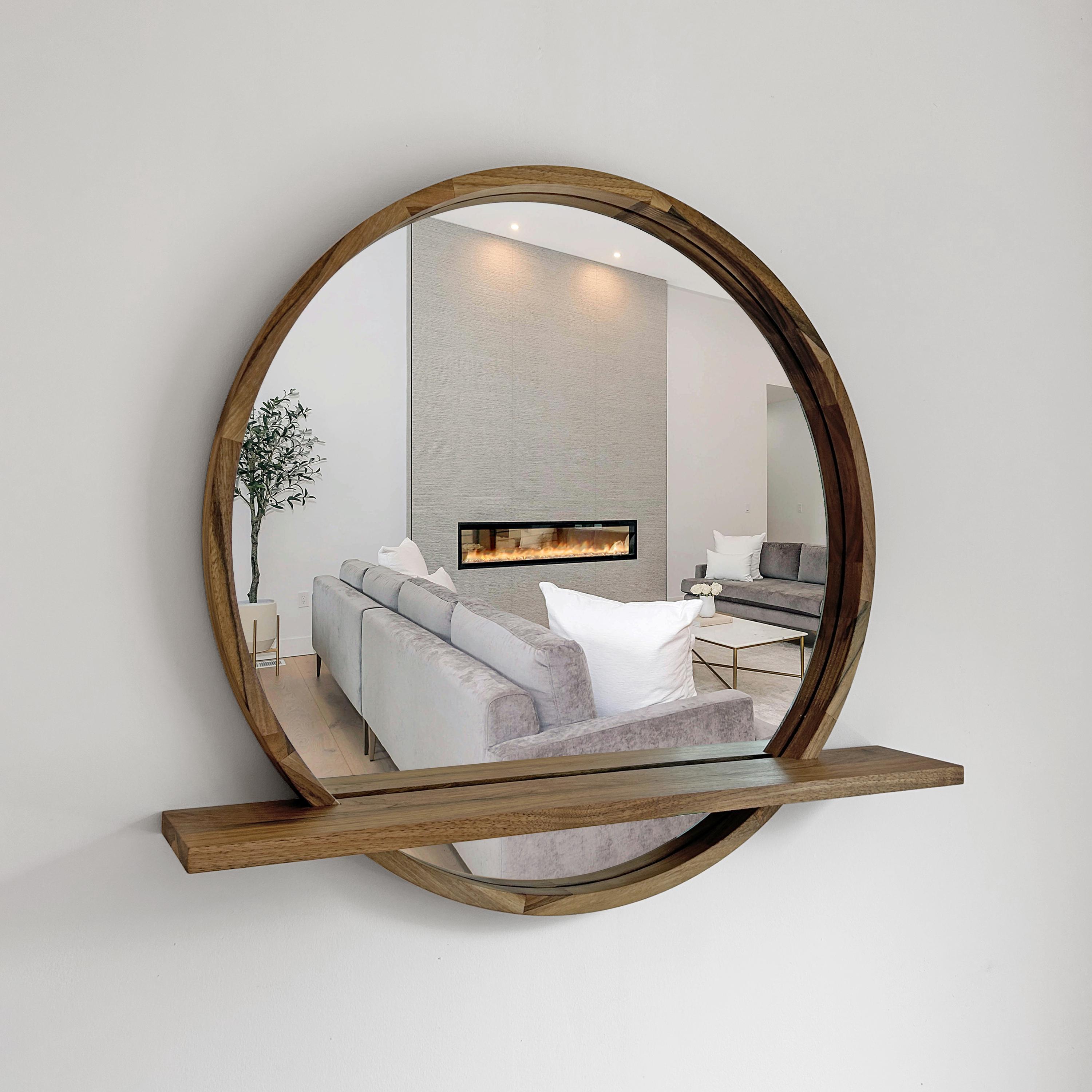 Circle Mirror With Shelf - Etsy