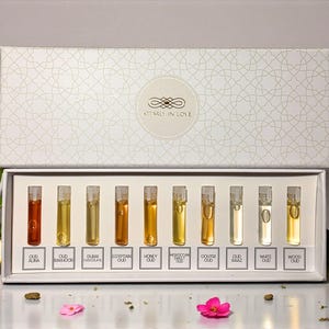 Light Oud Fragrance Oil Discovery Set - 10 Sample Vials - 1ML each