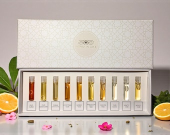 Light Oud Fragrance Oil Discovery Set - 10 Sample Vials - 1ML each