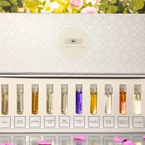Floral Attar Perfume Oil Discovery Set - 10 Sample Vials - 1ML Each