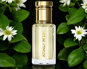 Jasmine Attar Perfume Oil: Sandalwood & Musk, Vegan Fragrance