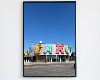 Coney Island Carousel Photography Print | Retro NYC Wall Art (Digital Download)