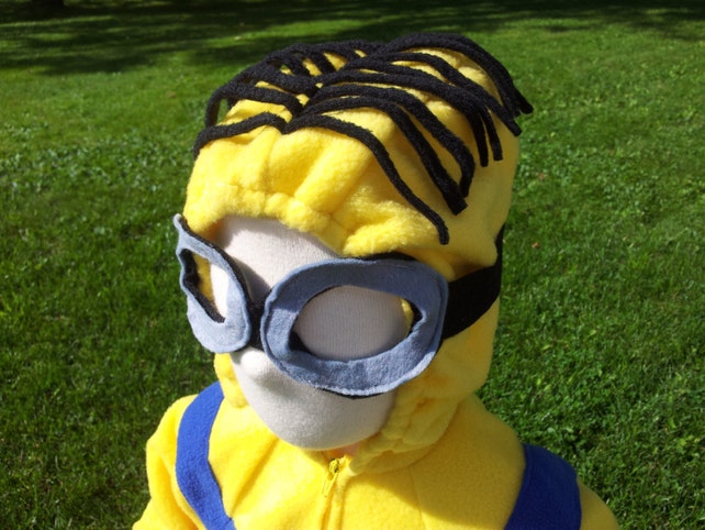 image 0 image 1 image 2 image 3 image 4 🔎zoom Instock Yellow and Blue Minion Costume with Goggles