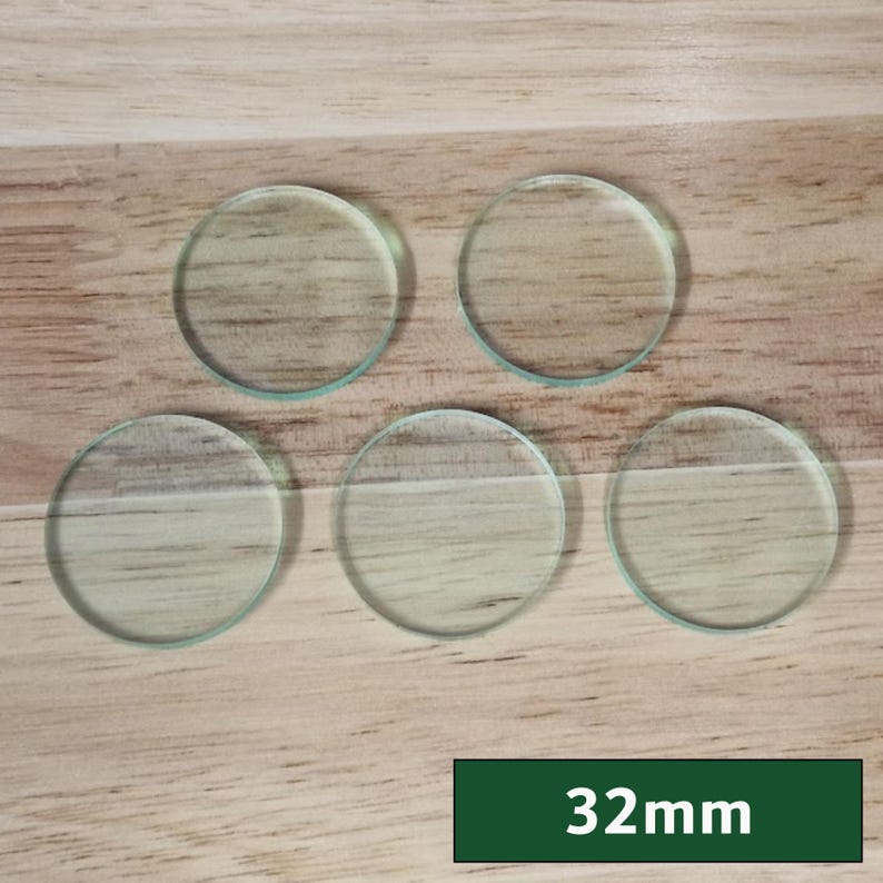 32mm Round Glass-effect Clear Acrylic Bases 3mm Thick - Laser Cut ...
