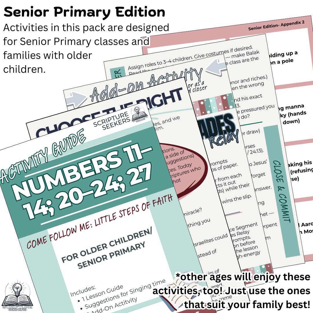Numbers 11:14 Primary Lesson Plans for Numbers 11–14; 20–24; 27, Singing Time,(may 4 ...