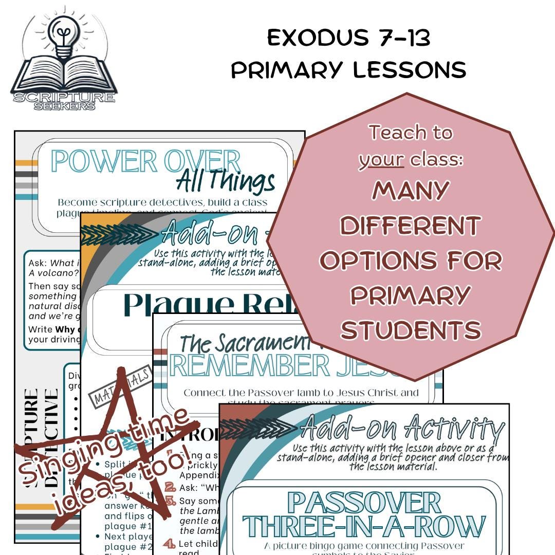 Come Follow Me Exodus 7-13 Lesson Companion | April 6 - April 12 ...