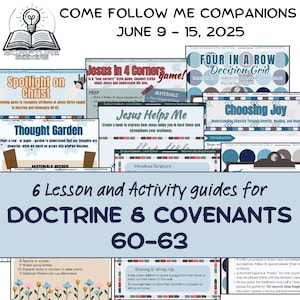 Aide pour les leçons « Viens me suivre »|Guide d'activités pour la famille sur les Écritures saintes|ÉP amusantes|D&A 60-63|9-15 juin 2025|Primaire|LDS|École du dimanche|Jeunesse|ym|yw|ysa