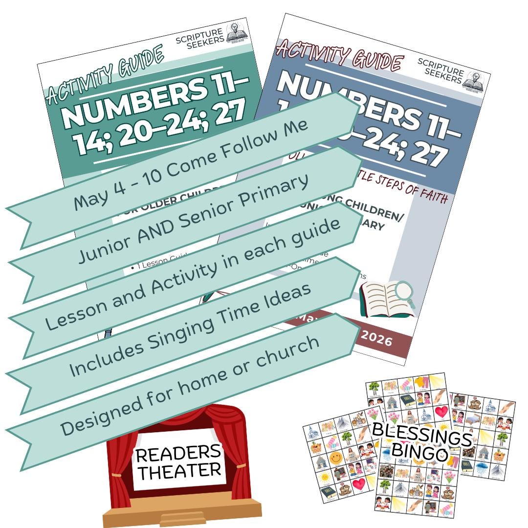 Numbers 11:14 Primary Lesson Plans for Numbers 11–14; 20–24; 27, Singing Time,(may 4 ...