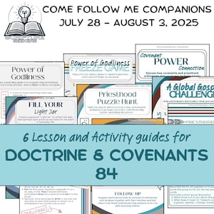 Come Follow Me D&C 84 Activity Guide: LDS Family Scripture Lessons