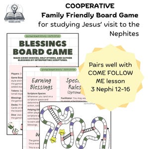 Book of Mormon Board Game | Come Follow Me Family Game | LDS Scripture Study & Family Home Evening Activity | Primary and Youth Learning