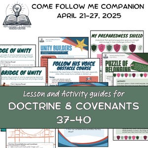 Aide pour les leçons « Viens me suivre »|Guide d'activités pour la famille sur les Écritures saintes|ÉP amusantes|D&A 37-40|21-27 avril 2025|Primaire|LDS|École du dimanche|Jeunesse|ym|yw|ysa