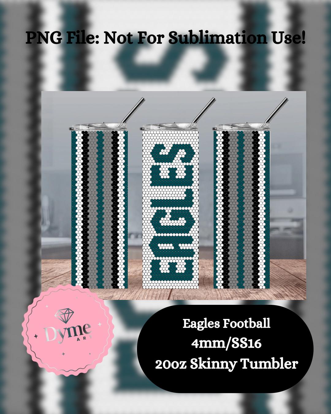 Eagles Football/ Rhinestone Template Pattern Digital Design/ 20oz ...