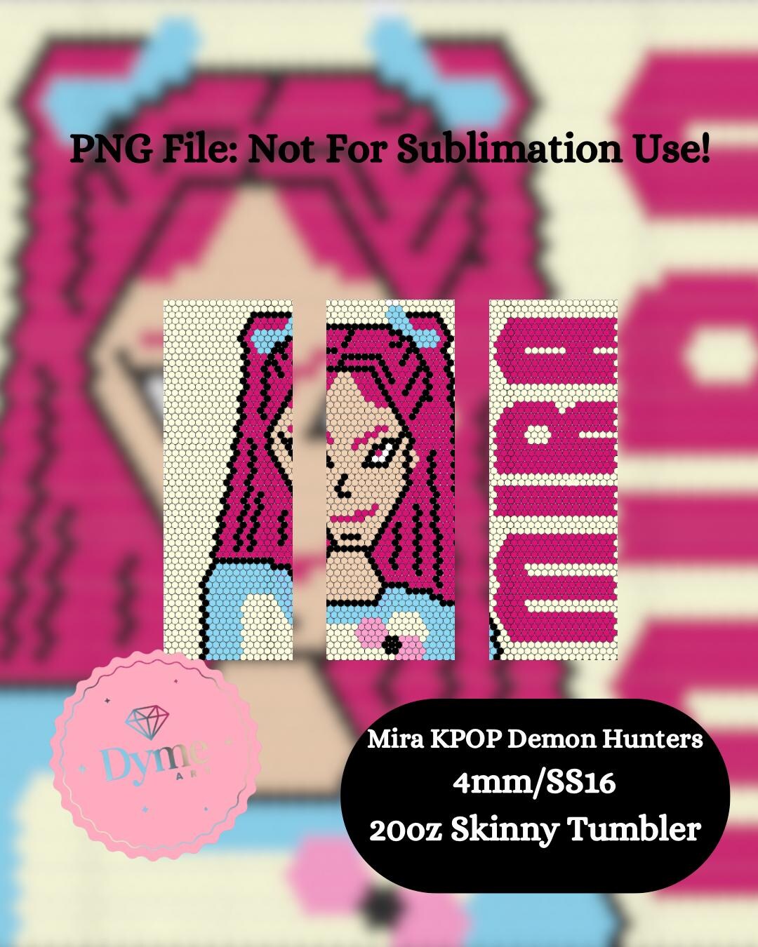 K Pop Rhinestone Patterns Mira KPOP Demon Hunters / Rhinestone Template Pattern Digital Design ...