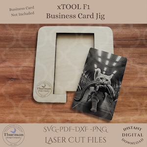 Business Card Jig for xTool F1, Laser Cut File, Metal Business Card Jig, SVG, Laser Custom PNG, Instant Digital Download
