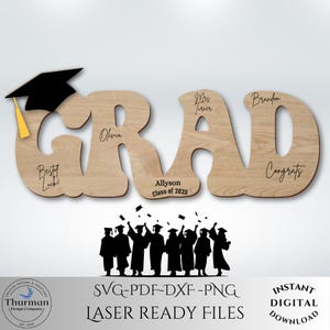 Laser Cut File Graduation SVG Signature Board Class of 2025 Keepsake Personalized Gift for Graduation Laser Files Instant Digital Download