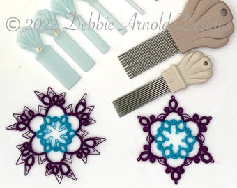 Tatting Pattern  Set "Pizzazz Snowflake Quartet " PDF Instant Download