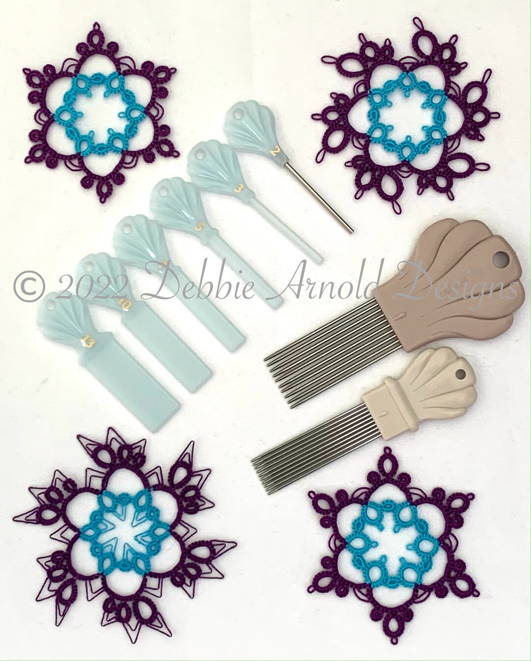 Tatting Pattern Set pizzazz Snowflake Quartet PDF Instant Download Etsy