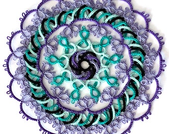 Tatting Pattern "Intertwining Chain Doily" PDF Instant Download