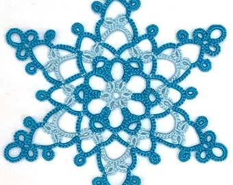Tatting Pattern "Back and Forth Snowflake" PDF Instant Download