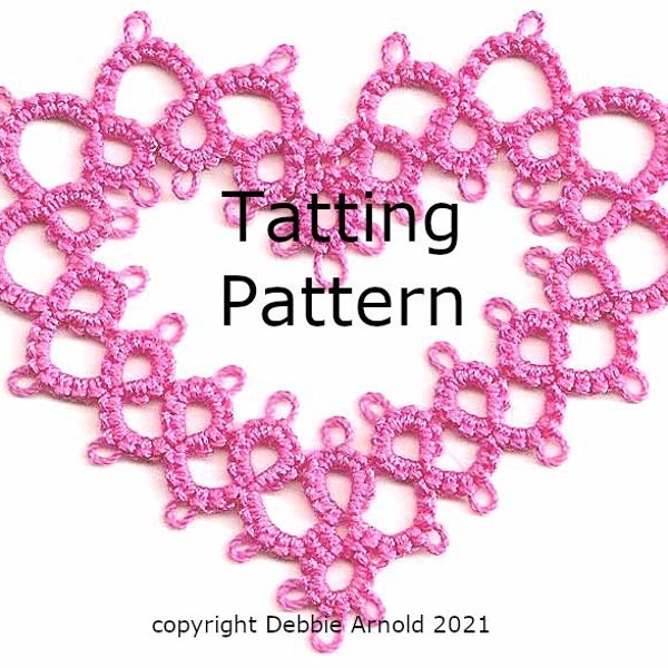 Tatting Pattern "19 Ring Heart" PDF Instant Download