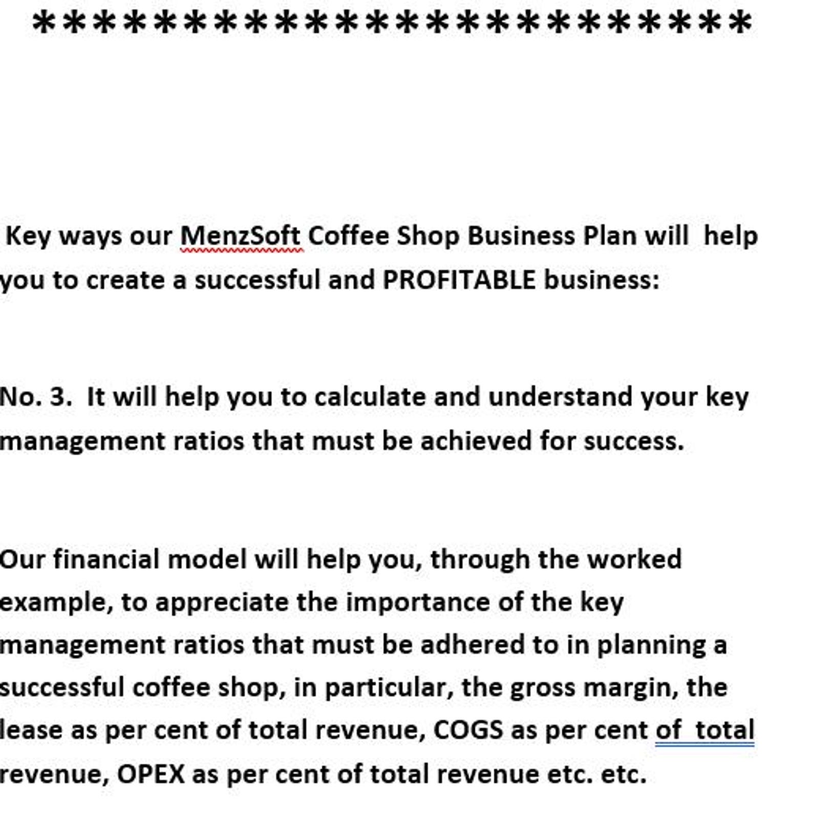 Coffee Shop Income and Expenses Excel Business Model and Plan. Easy to ...