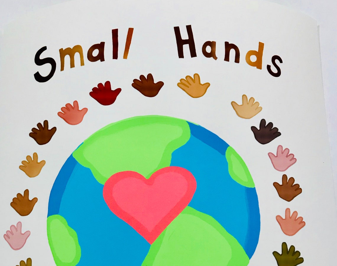 POSTER small Hands Change the World Multicultural Diversity Etsy