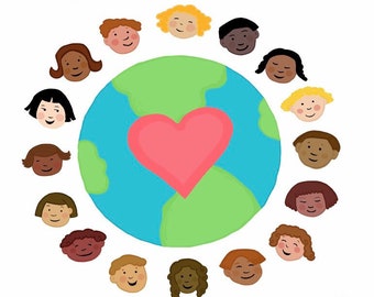 POSTER “Children CanChange the World” multicultural diversity poster art classroom decor teacher